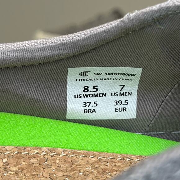 Cariuma OCA Low Grey Canvas Sustainable Organic Vegan Shoes 8.5 - Picture 4 of 9